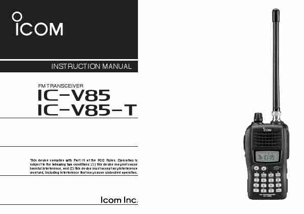 Icom Car Stereo System IC-V85-page_pdf